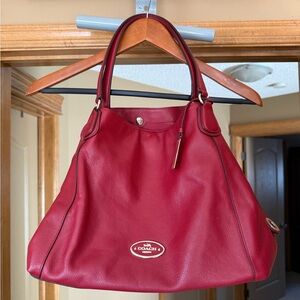 Coach Cherry Red Leather Shoulder Bag